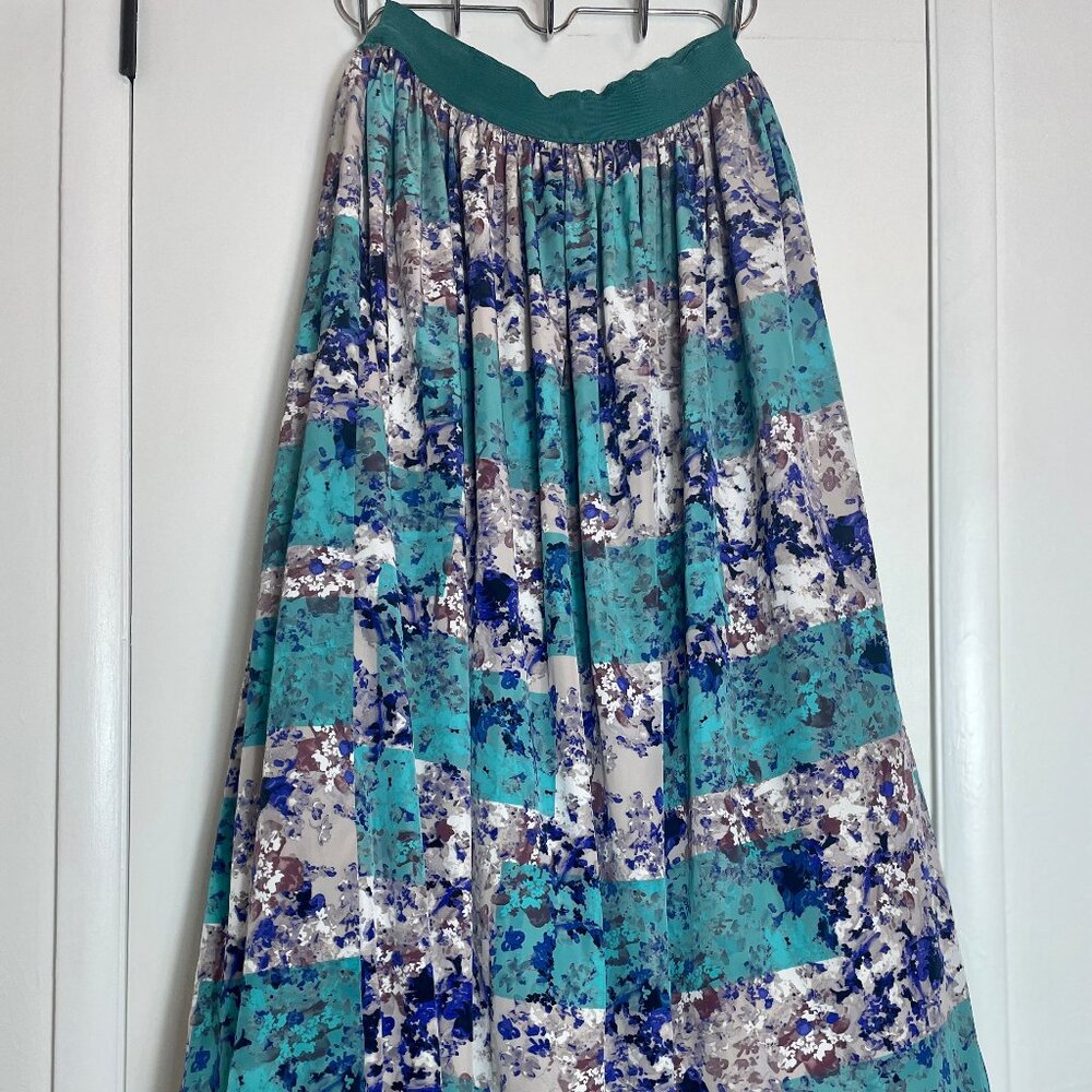 Anthropologie Moulinette Soeurs Patchwork Maxi Skirt Size 12 Ballgown